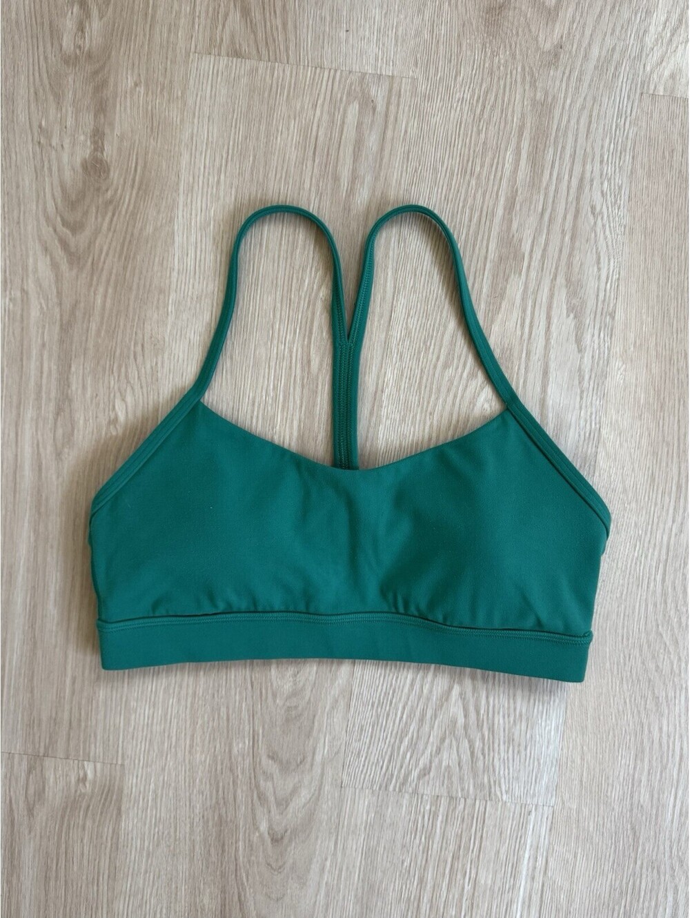 Lululemon Flow Y Bra Nulu Light Support Yoga Sports Bra Royal Emerald Sz 8